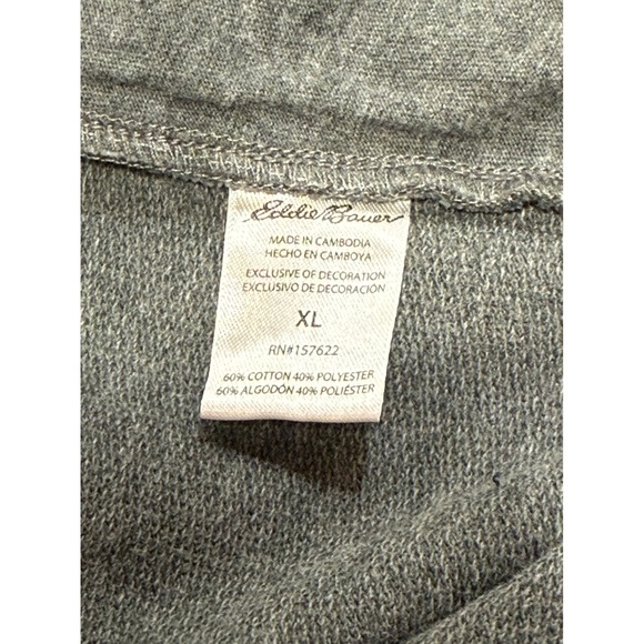 Eddie Bauer Men's Lounge Sweat Shorts Charcoal Gray XL Pockets Drawstring - Picture 4 of 11